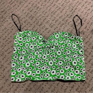 Forever 21 Flower Bandeau Crop Top